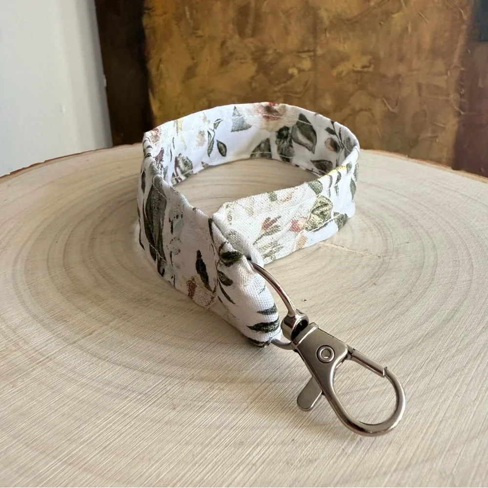 Handmade Floral Keychain Wristlet